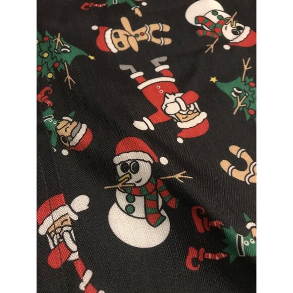 George Mens M Christmas Novelty Button Up Long Sleeve Shirt Santa  Snowman Print - Picture 7 of 15